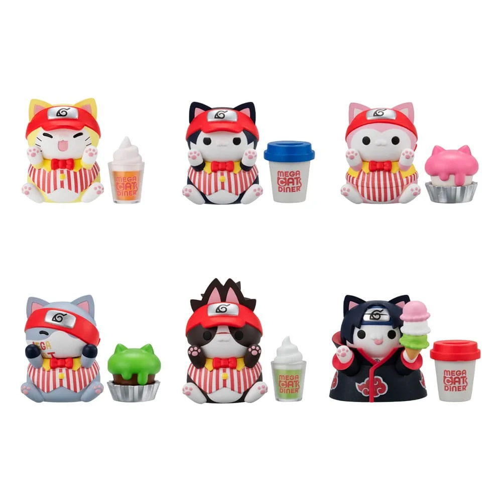 Naruto Shippuden Mega Cat Project Nyaruto! Trading Figures Mega Cat Diner 3cm Blind Box - 1 Unidade